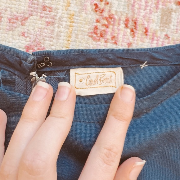 Carol Brent, Women’s Vintage Blue Sleeveless Dress - Picture 3 of 3